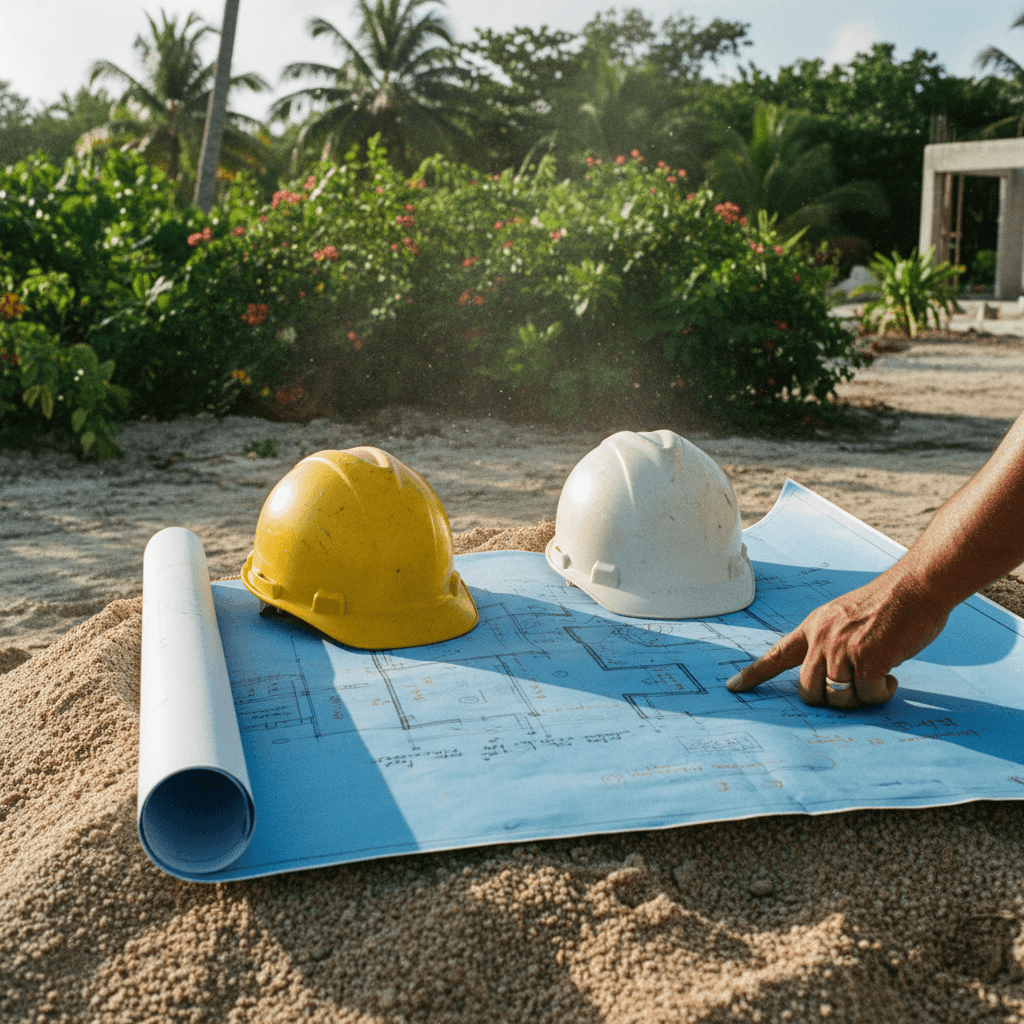 Field review of construction plans